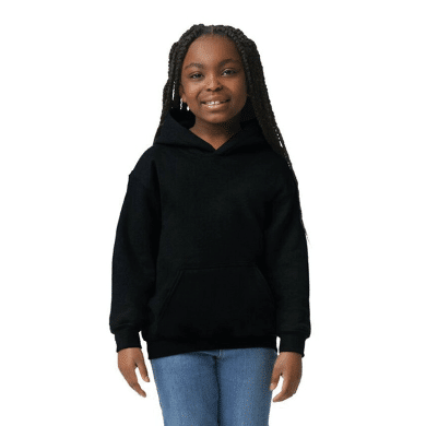 shape2you-gil18500b-gepersonaliseerde-kinder-hoodie-eigen-tekst-en-ontwerp-zwart