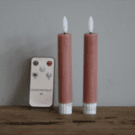 shape2you-countryfield-led-dinerkaarsen-S-set-van-2 -op-batterij-met afstandsbediening-roze