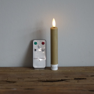 shape2you-countryfield-led-dinerkaarsen-S-set-van-2 -op-batterij-met afstandsbediening-taupe