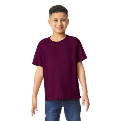 shape2you-gil5000b-kindershirt-met-korte-mouw-met-eigen-tekst-en-ontwerp-maroon
