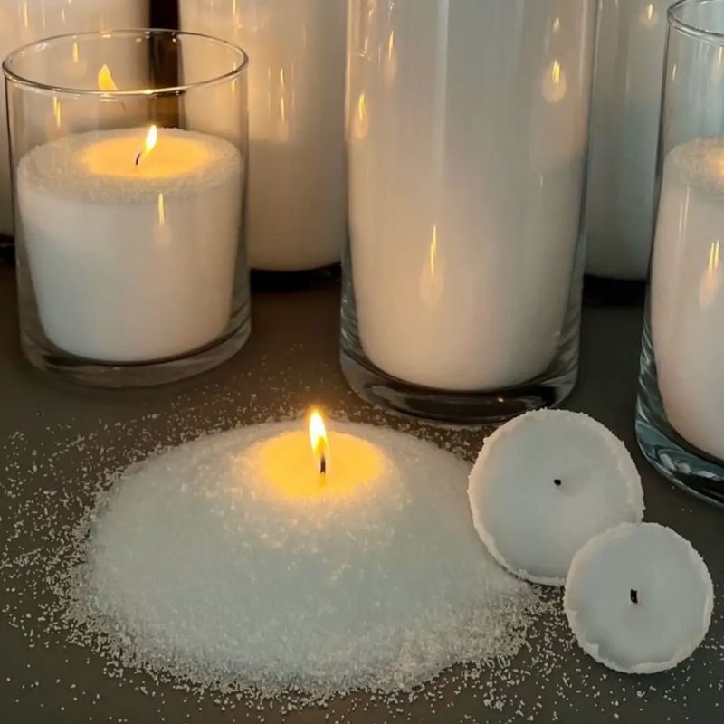 Pearlsand geurkaars | 400g | plantaardige wax | 4x lont