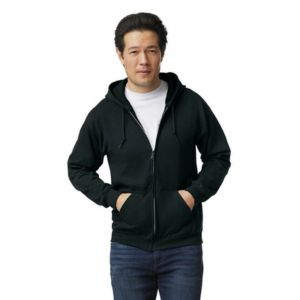 shape2you-hoodies-bedrukken-gildan-hoodie-full-zip-heavyblend-unisex-zwart