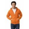 shape2you-hoodies-bedrukken-gildan-hoodie-full-zip-heavyblend-unisex-oranje