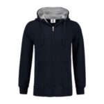 shape2you-lemon-soda-hoodie-met-rits-unisex-sweatvest-comfortabel-warm-donkerblauw