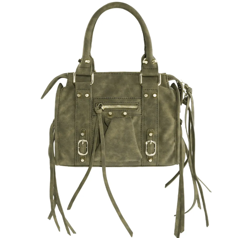 Dameshandtas met franjes & goudkleurige details - Afbeelding 4