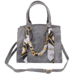 shape2you-dameshandtas-met sjaal-goudkleurige-details-en-schouderband-grijs